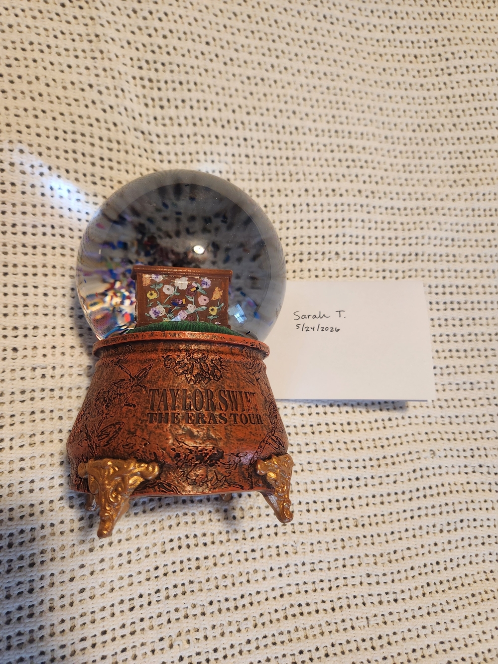 Taylor Swift Eras Tour Acoustic Piano Snow Globe